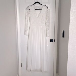 Lulu’s Women’s White Maxi Dress